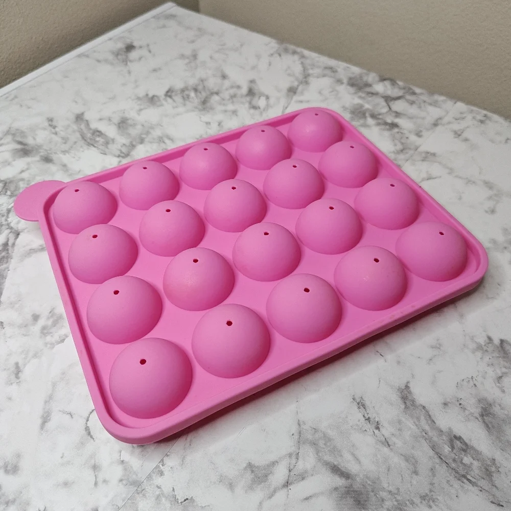 Pink Silicone Cake Pop Mold